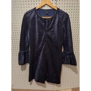 Theory Long Sleeve Black Dress Size 6 Goth Evening Wool Silk